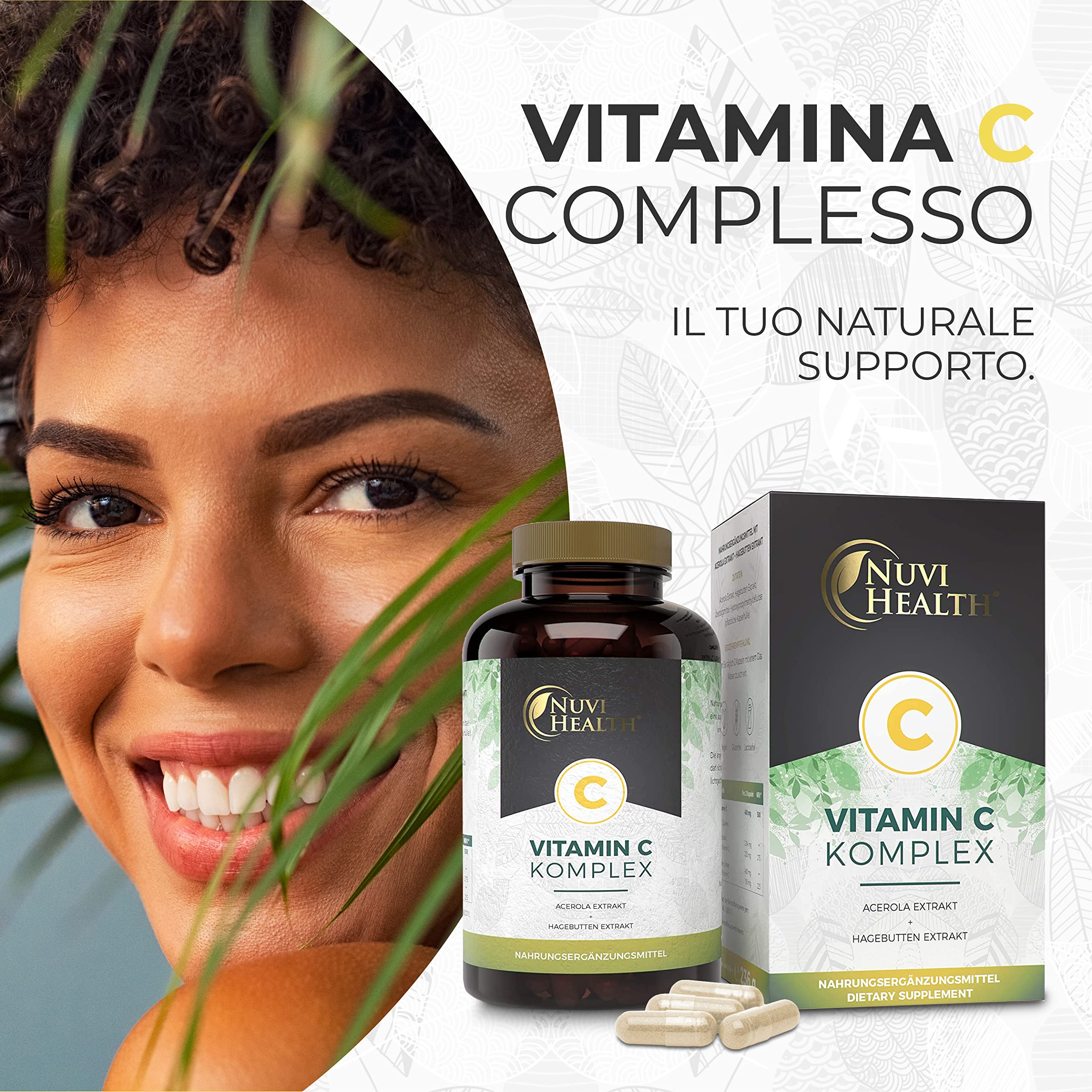 Elite Vitamins, Minerals & Hydration Complesso naturale di vitamina C 240 capsule vegan