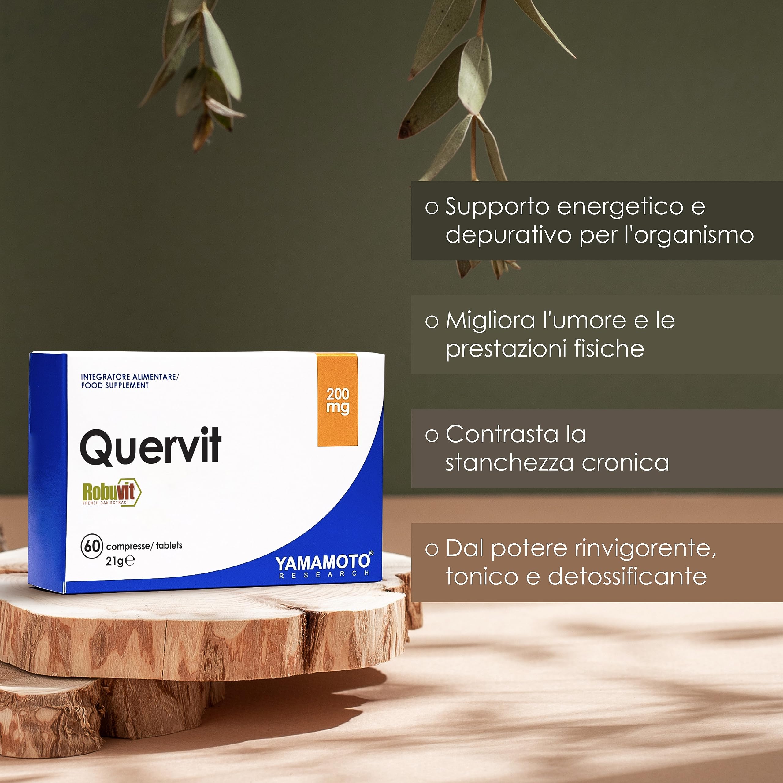 YAMAMOTO Vitamine e Minerali Quervit integratore 60 compresse 50 g estratto di quercia