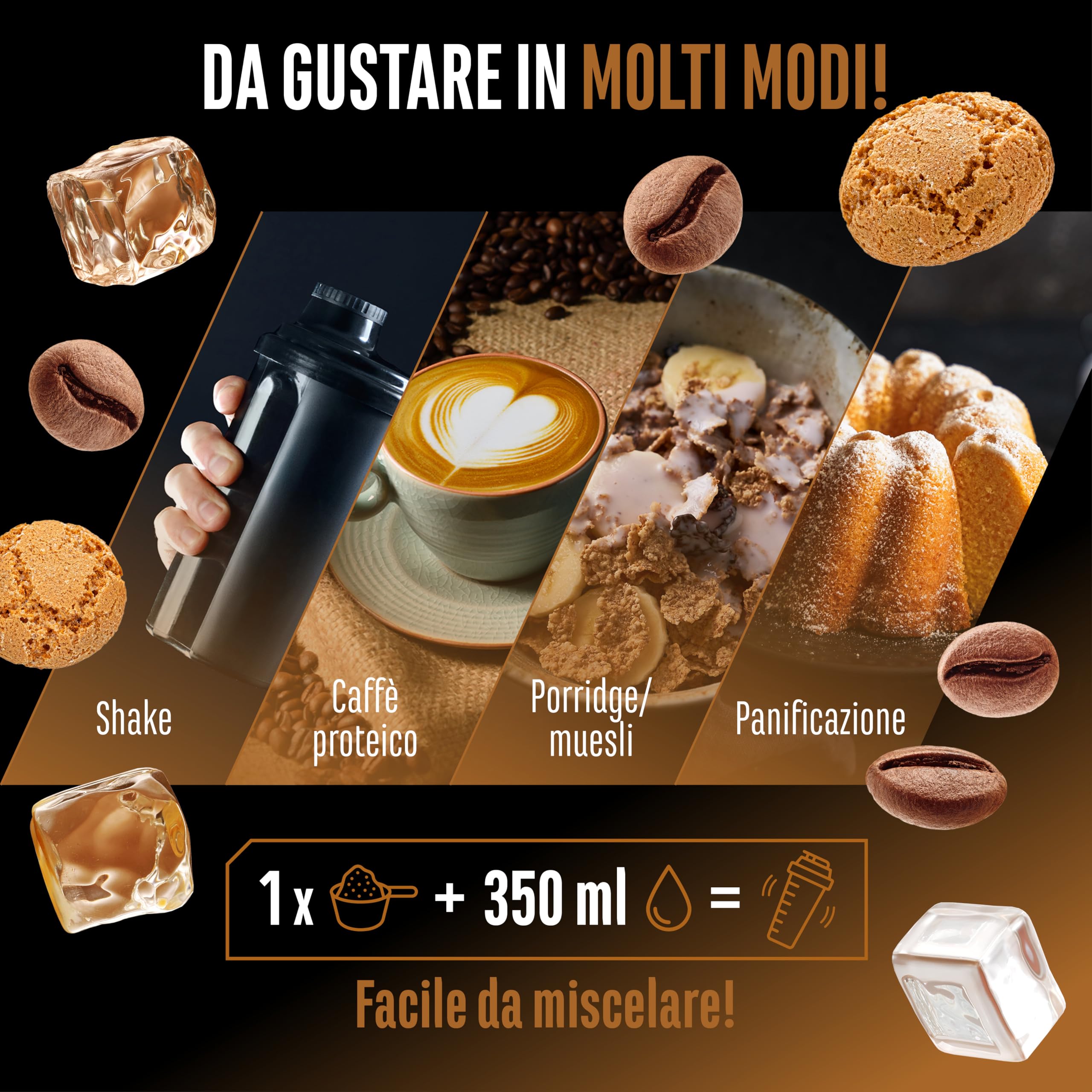 Elite Whey Protein Wheypresso Protein Coffee proteine Amaretto Americano 908 g con caffeina