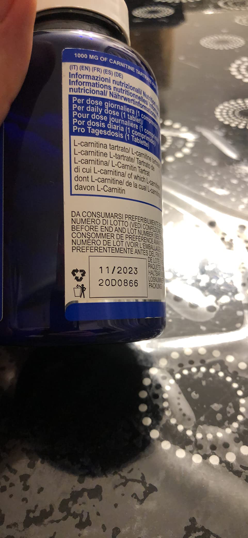 YAMAMOTO Aminoacidi e BCAAs Carnitine 1000 integratore carnitina 90 compresse 1000 mg