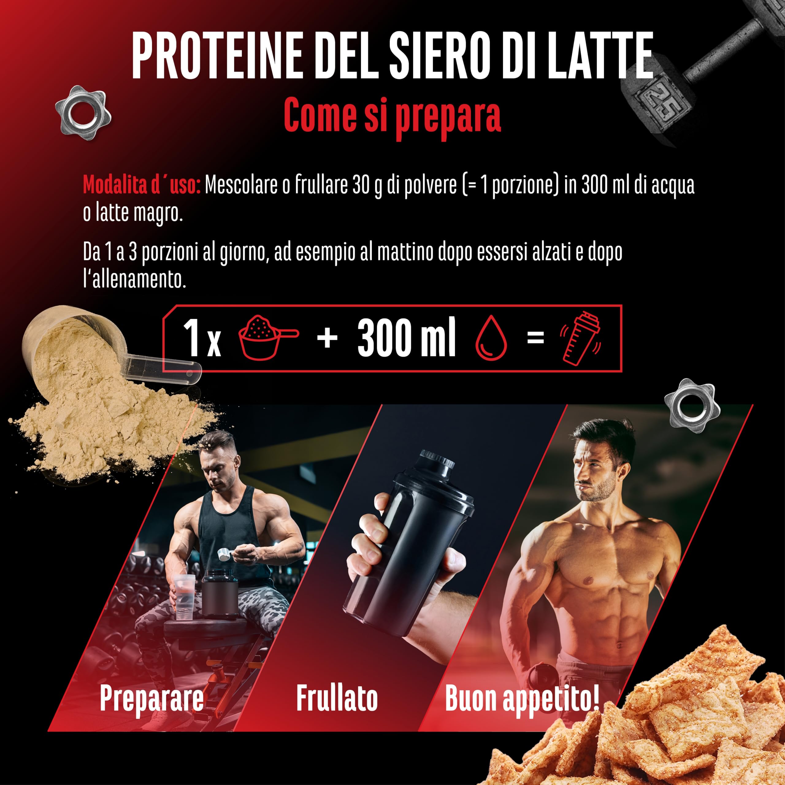 Elite Whey Protein Complex proteine in polvere 1 kg cereali alla cannella, mix WPC e WPI