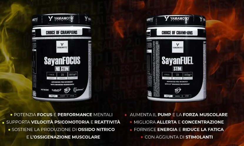 Yamamoto Pre-Workout SayanFOCUS NO STIM pre-workout senza caffeina