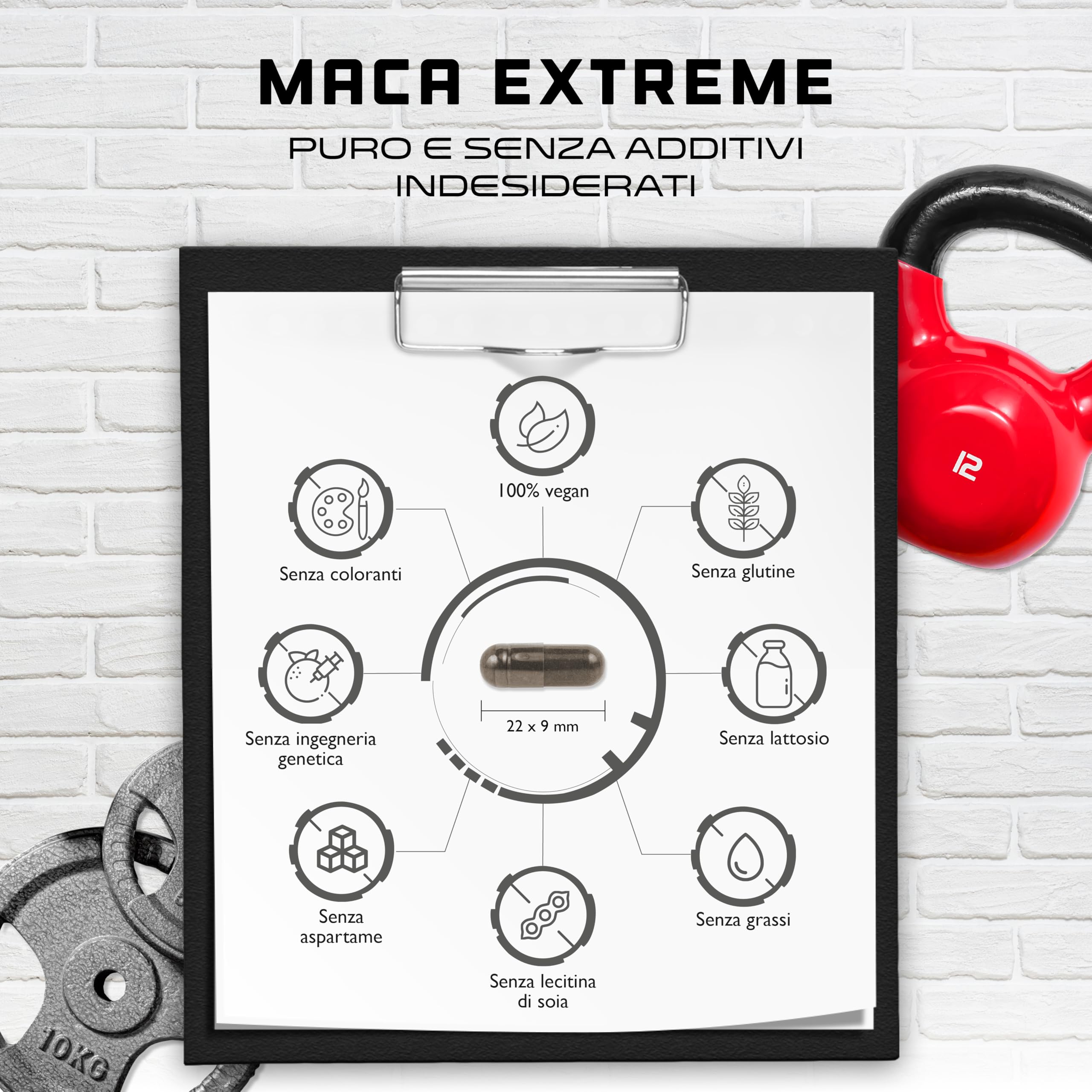 Elite Testo & Vitality Botanicals Maca Extreme capsule 365 vegane, estratto 10:1