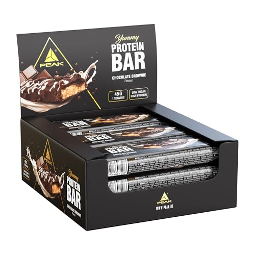 Green Peak Proteins PEAK Yummy Protein Bar barretta proteica 12 x 45 g brownie