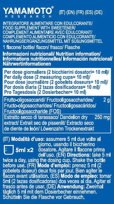 Yamamoto Drenanti e Depurativi Tarassaco integratore liquido 100 ml gusto ananas
