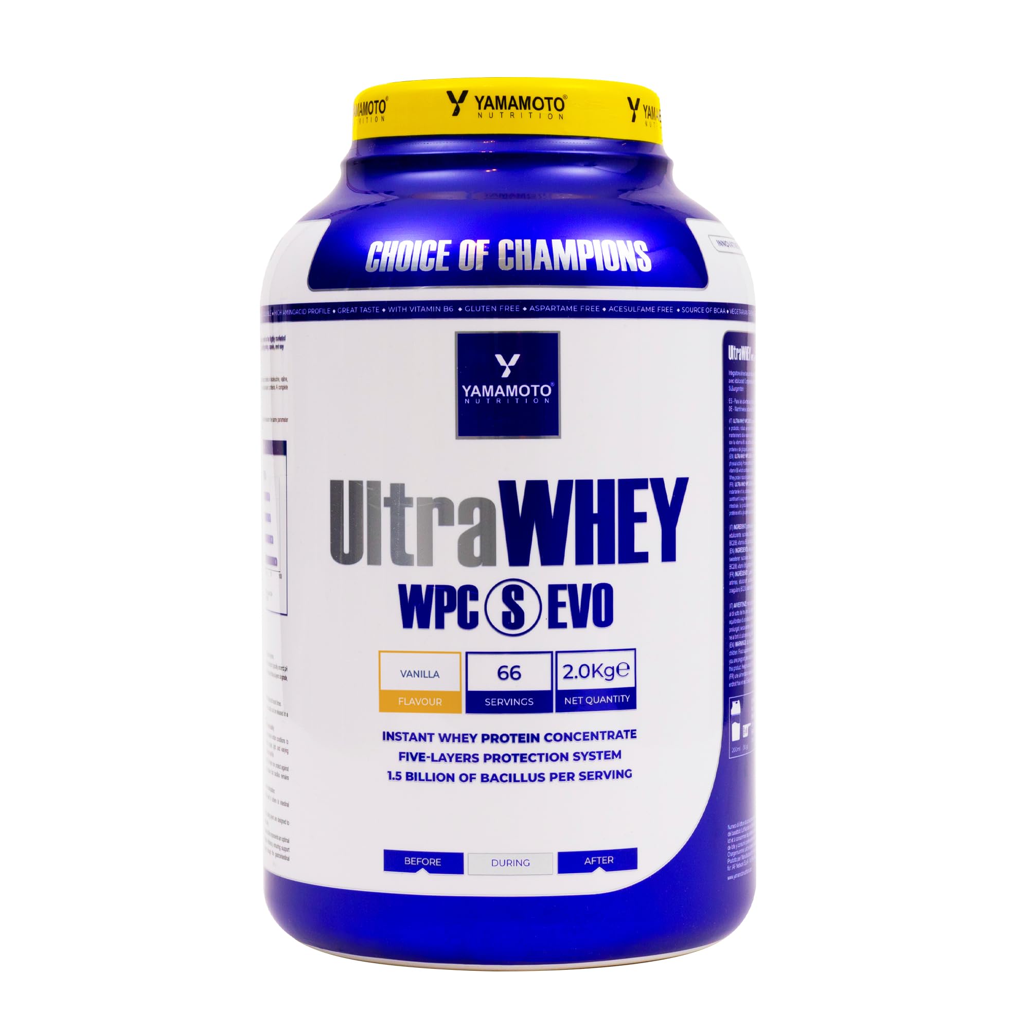 YAMAMOTO Proteine Ultra Whey WPC S EVO proteine vaniglia 1800 g