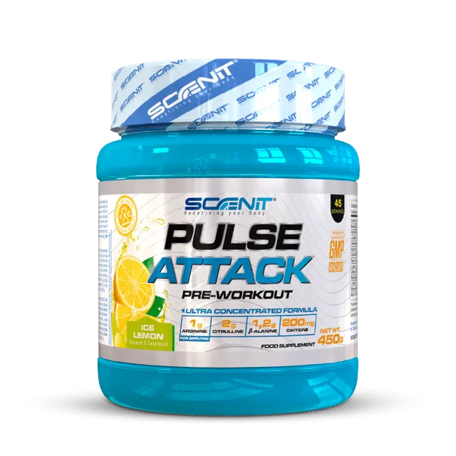 Scenit Nutrition Potenziatori sportivi Pulse Attack pre workout 450 g con caffeina