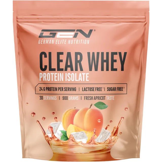 Elite Clear Whey Isolate Protein Shake proteine albicocca 900 g, 24 g per porzione