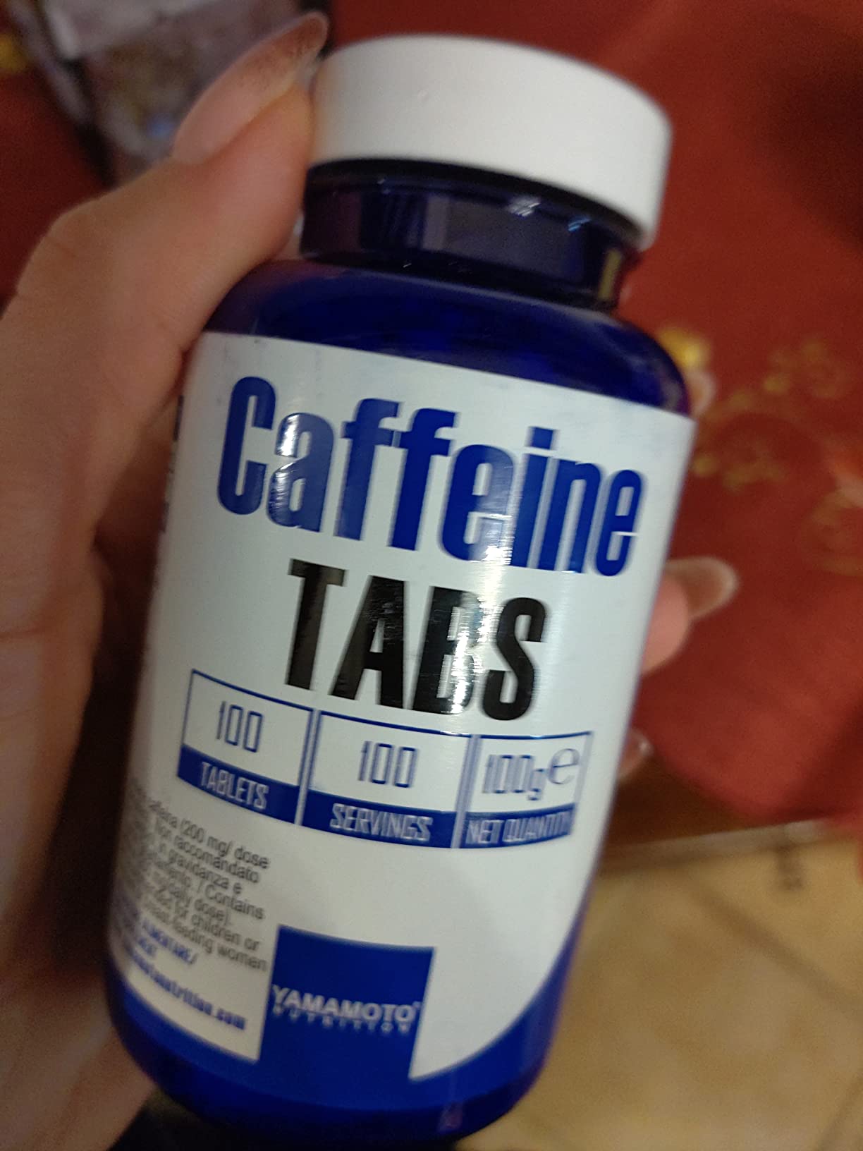 YAMAMOTO Pre-Workout Caffeine TABS compresse 100 pezzi con vitamina B1