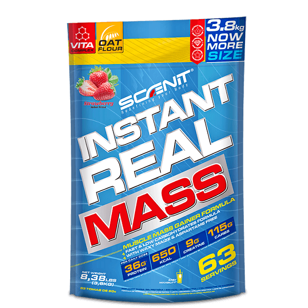 Scenit Nutrition Gainer di peso Instant Real Mass mass gainer Cioccolato 1 kg, 650 kcal