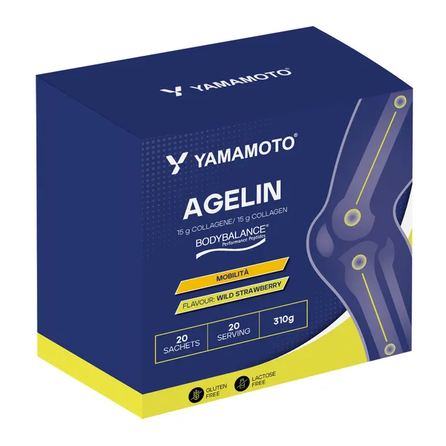 YAMAMOTO Muscoli, Articolazioni e Ossa Agelin Bodybalance integratore 20 bustine Fragolina di Bosco collagene