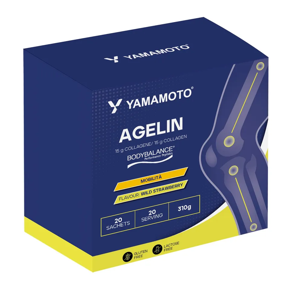 YAMAMOTO Muscoli, Articolazioni e Ossa Agelin Bodybalance integratore 20 bustine Fragolina di Bosco collagene