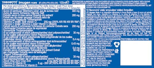 YAMAMOTO Sistema Immunitario Imugen FORTE integratore 10 flaconcini da 10 ml vitamina C