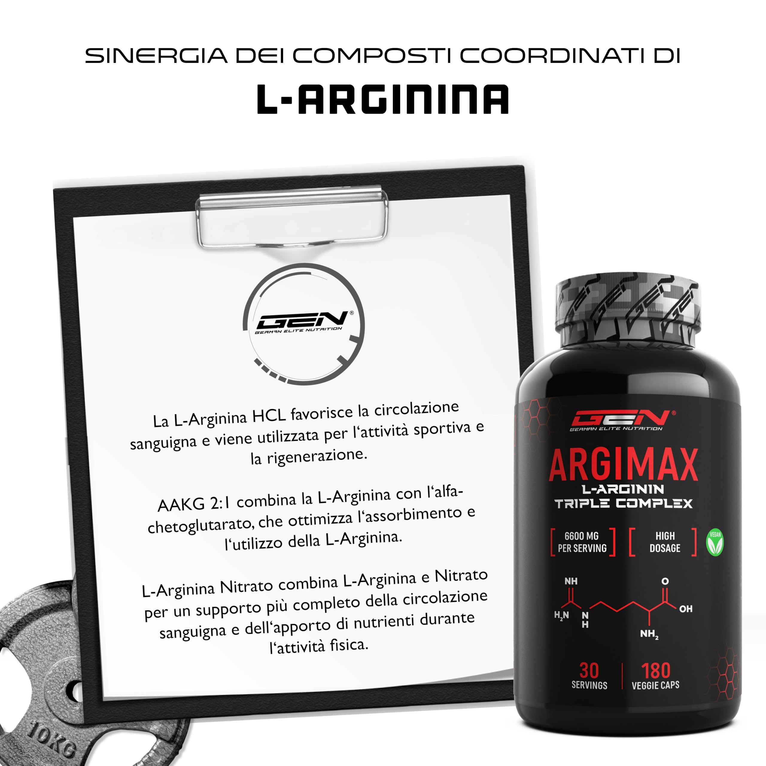 Elite Amino Singles ARGIMAX capsule 180 vegan, complesso di L-arginina
