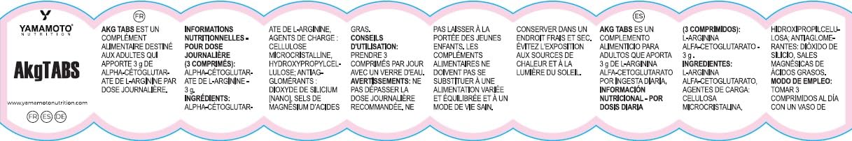 YAMAMOTO Aminoacidi e BCAAs AKG TABS integratore 90 compresse 1000 mg