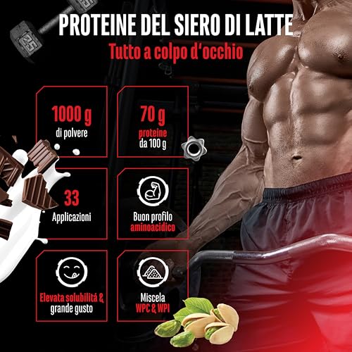 Elite Whey Protein Complex proteine in polvere 1000 g Cioccolato al pistacchio