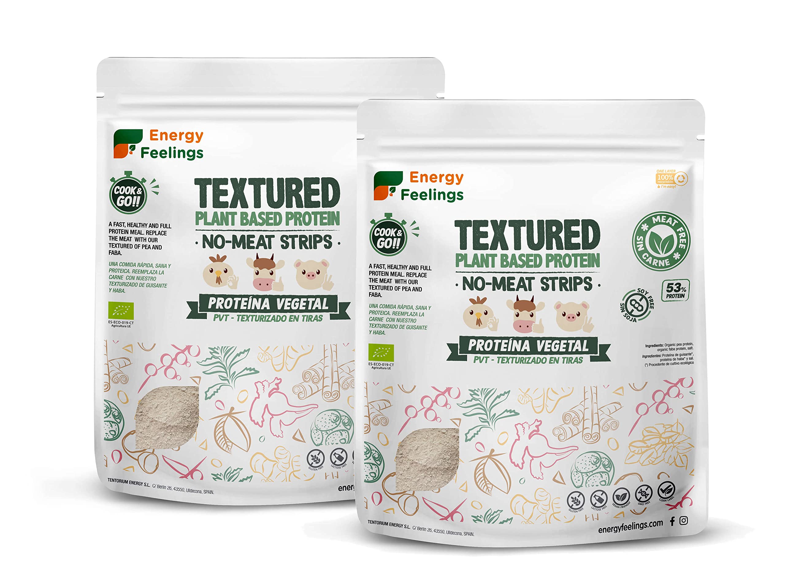 Energy Feelings Strisce Proteiche di Piselli Testurizzati strisce 400 g bio