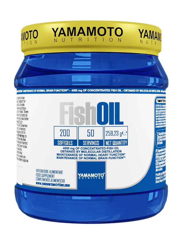 YAMAMOTO Omega-3 e Cuore e Circolazione Fish Oil Molecular Distillation integratore omega-3 200 softgel EPA DHA