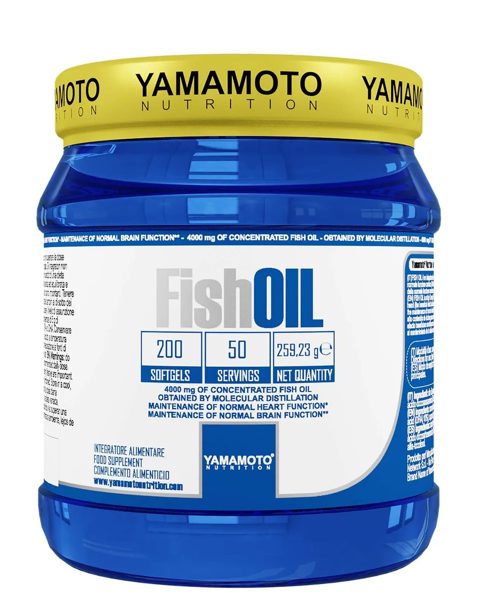 YAMAMOTO Omega-3 e Cuore e Circolazione Fish Oil Molecular Distillation integratore omega-3 200 softgel EPA DHA