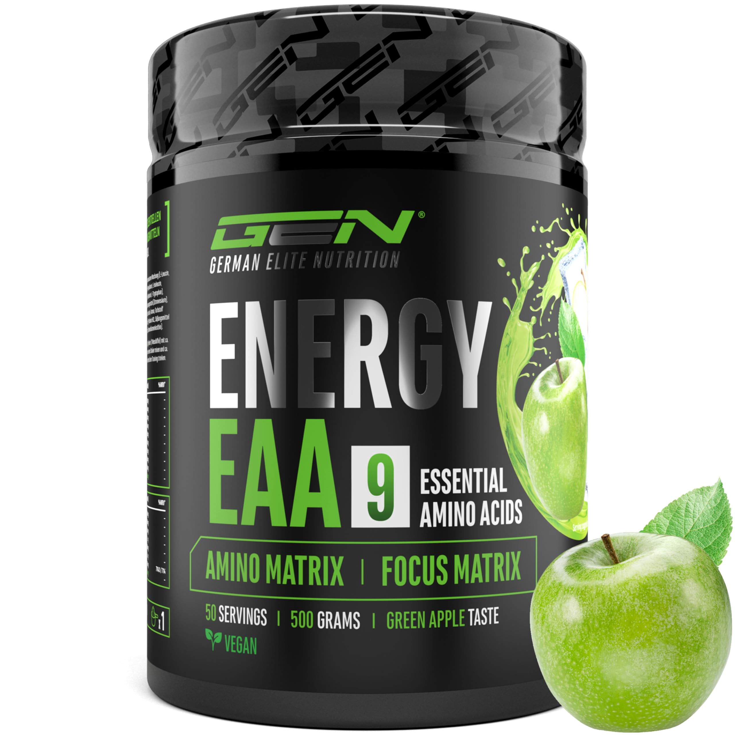 Elite Pre-Workout & Pump EAA Energy Mix pre-workout 500 g Mela Verde senza zucchero