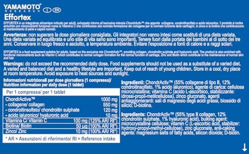 Yamamoto Muscoli, Articolazioni e Ossa Effortex ChondrActiv compresse 30 con collagene