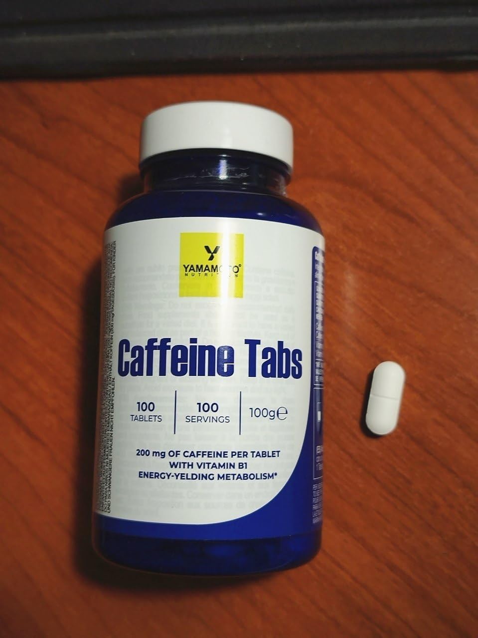 YAMAMOTO Pre-Workout Caffeine TABS compresse 100 pezzi con vitamina B1