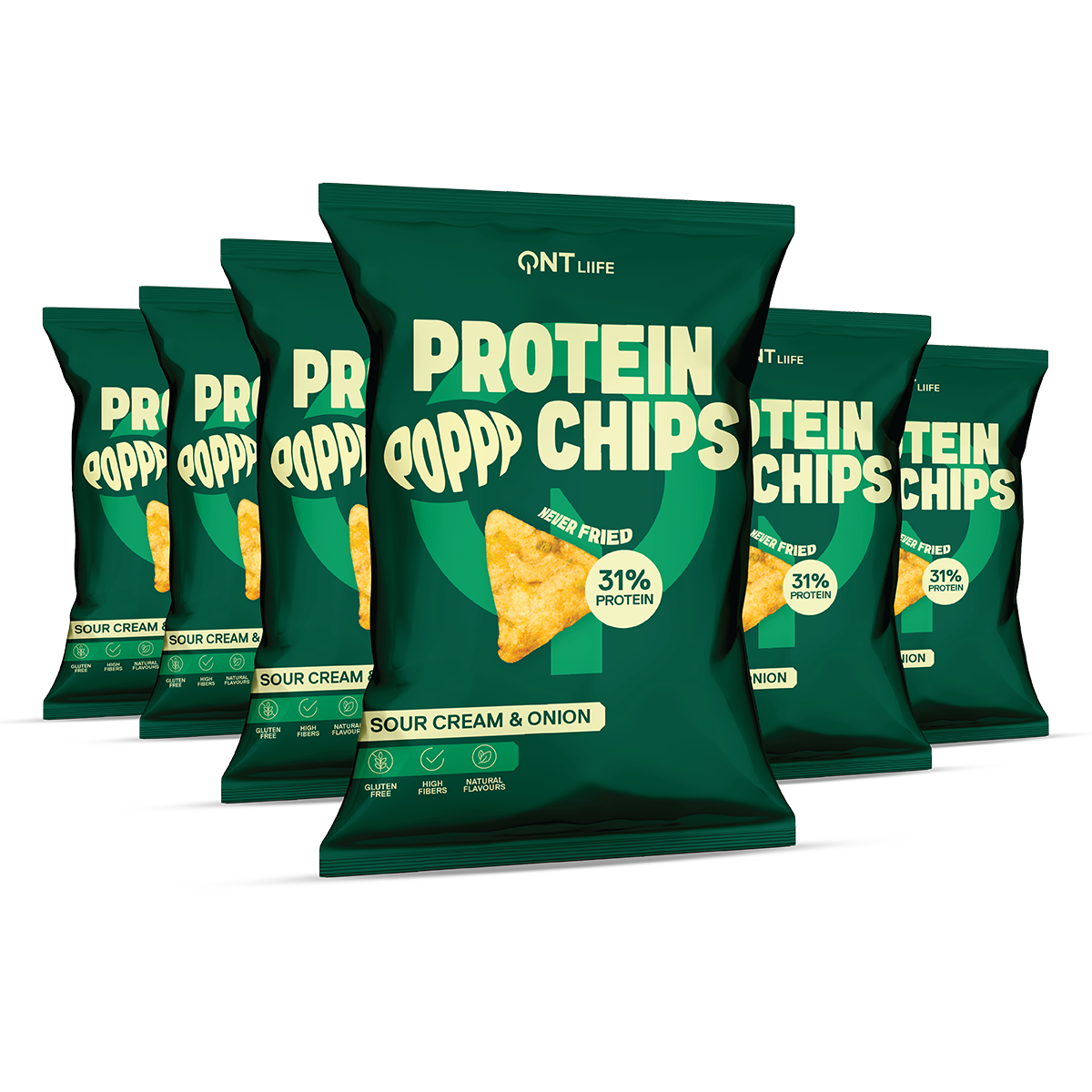 QNT Protein Bars Protein Chips snack barbecue 12 x 50 g 33% proteine