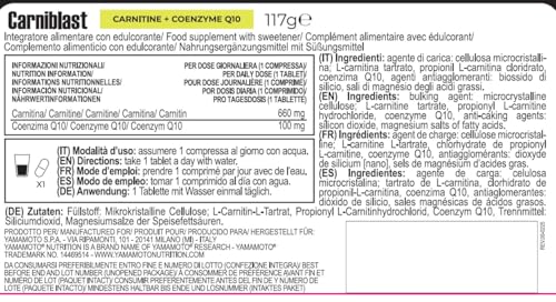 YAMAMOTO Aminoacidi e BCAAs CarniBLAST integratore L-carnitina 90 compresse 3 forme