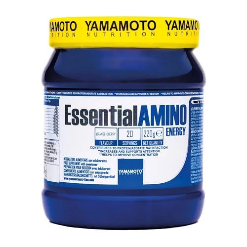 YAMAMOTO Pre-Workout Essential AMINO ENERGY integratore 220 g arancia e ciliegia