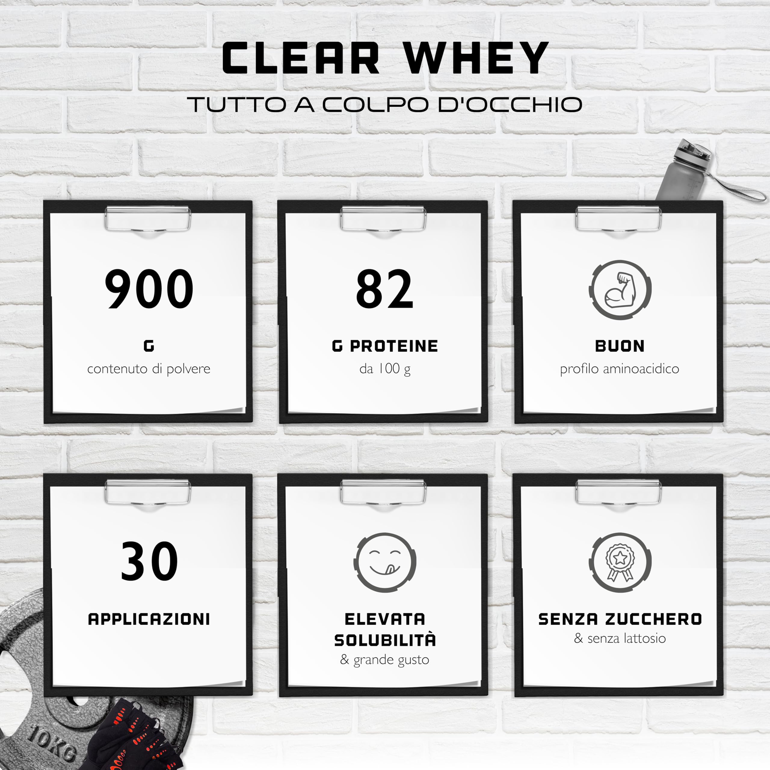 Elite Clear Whey Isolate Protein Shake 900 g Anguria senza lattosio