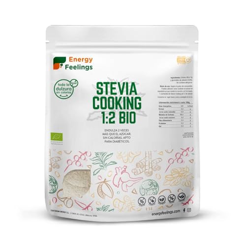 Energy Feelings Endulzantes naturales Stevia Cooking BIO 1:2 dolcificante 1 kg biologico