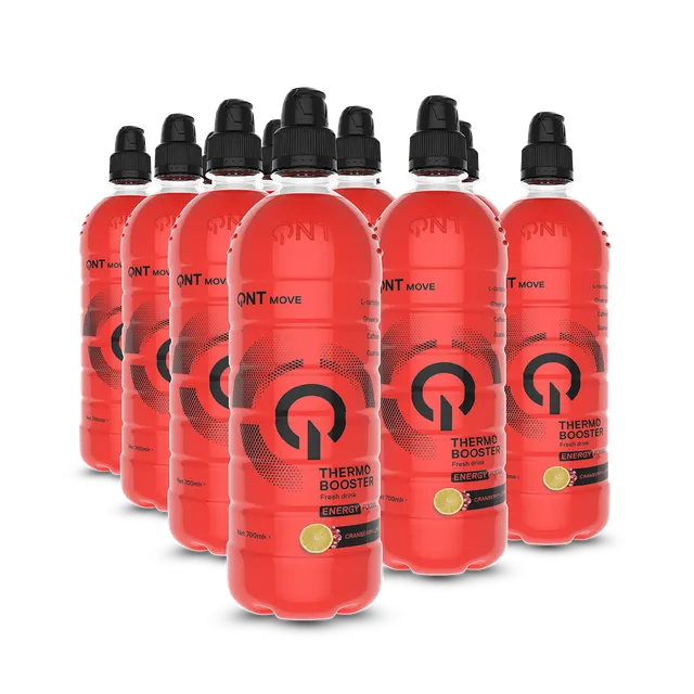 QNT Pre-Workout Thermo Booster bevanda 12 x 700 ml cranberry lemon senza zuccheri