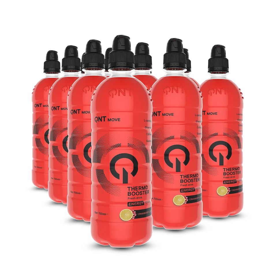 QNT Pre-Workout Thermo Booster bevanda 12 x 700 ml cranberry lemon senza zuccheri