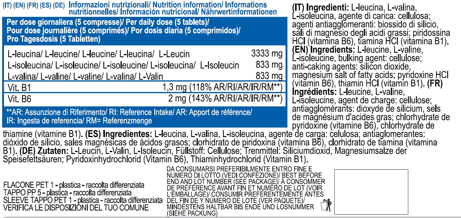 YAMAMOTO Aminoacidi e BCAAs BCAA 4:1:1 compresse 500 compresse con B1 e B6