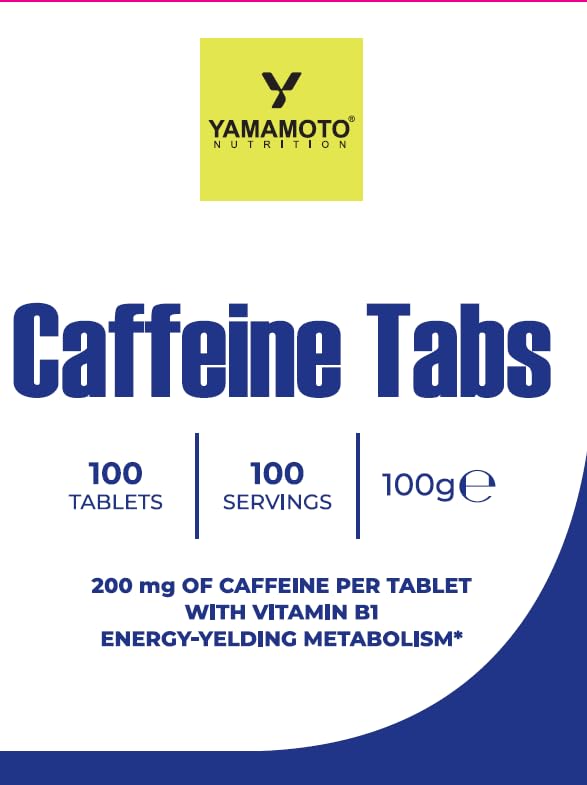 YAMAMOTO Pre-Workout Caffeine TABS compresse 100 pezzi con vitamina B1