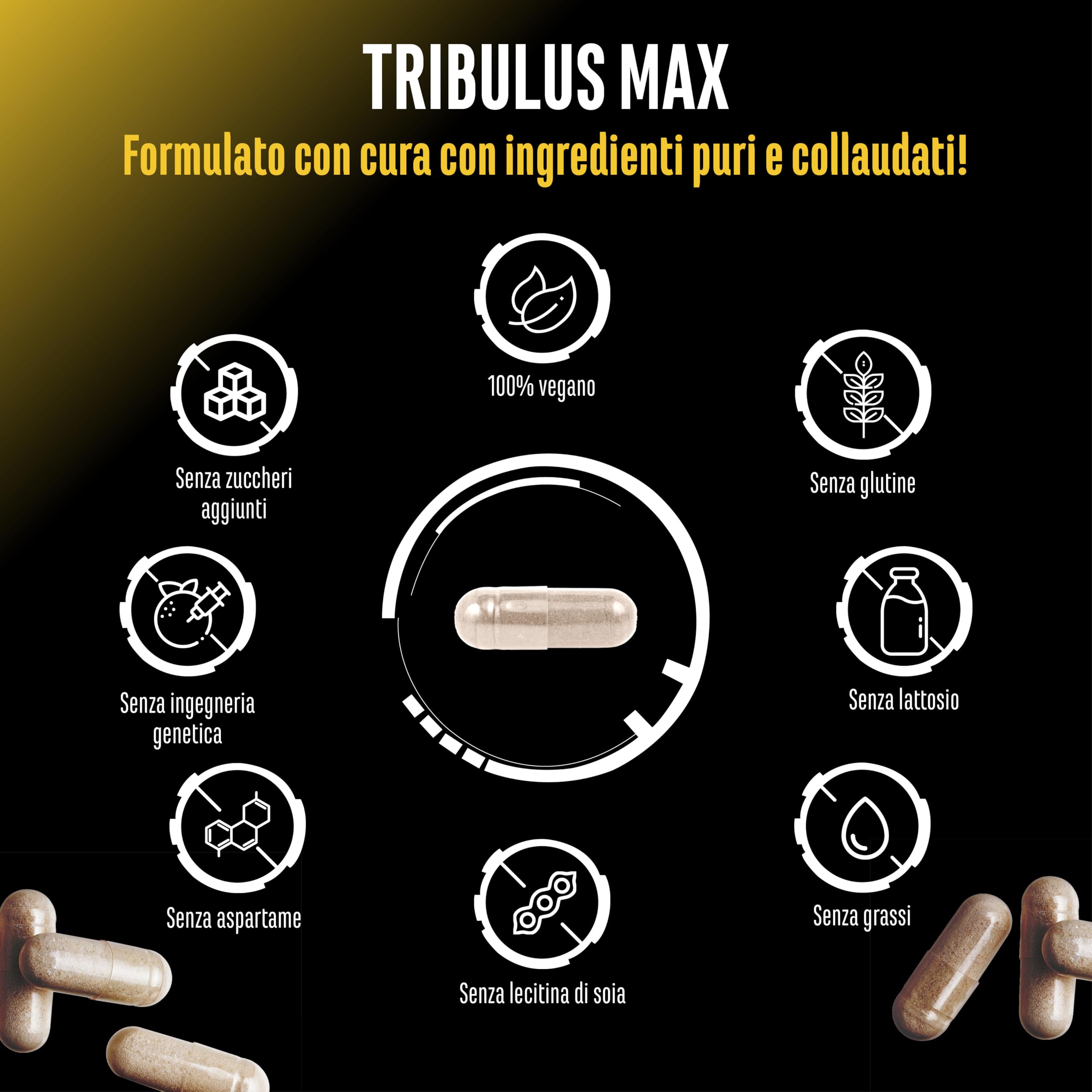 Elite Testo & Vitality Botanicals Tribolo Max capsule vegane 180 da 4500 mg