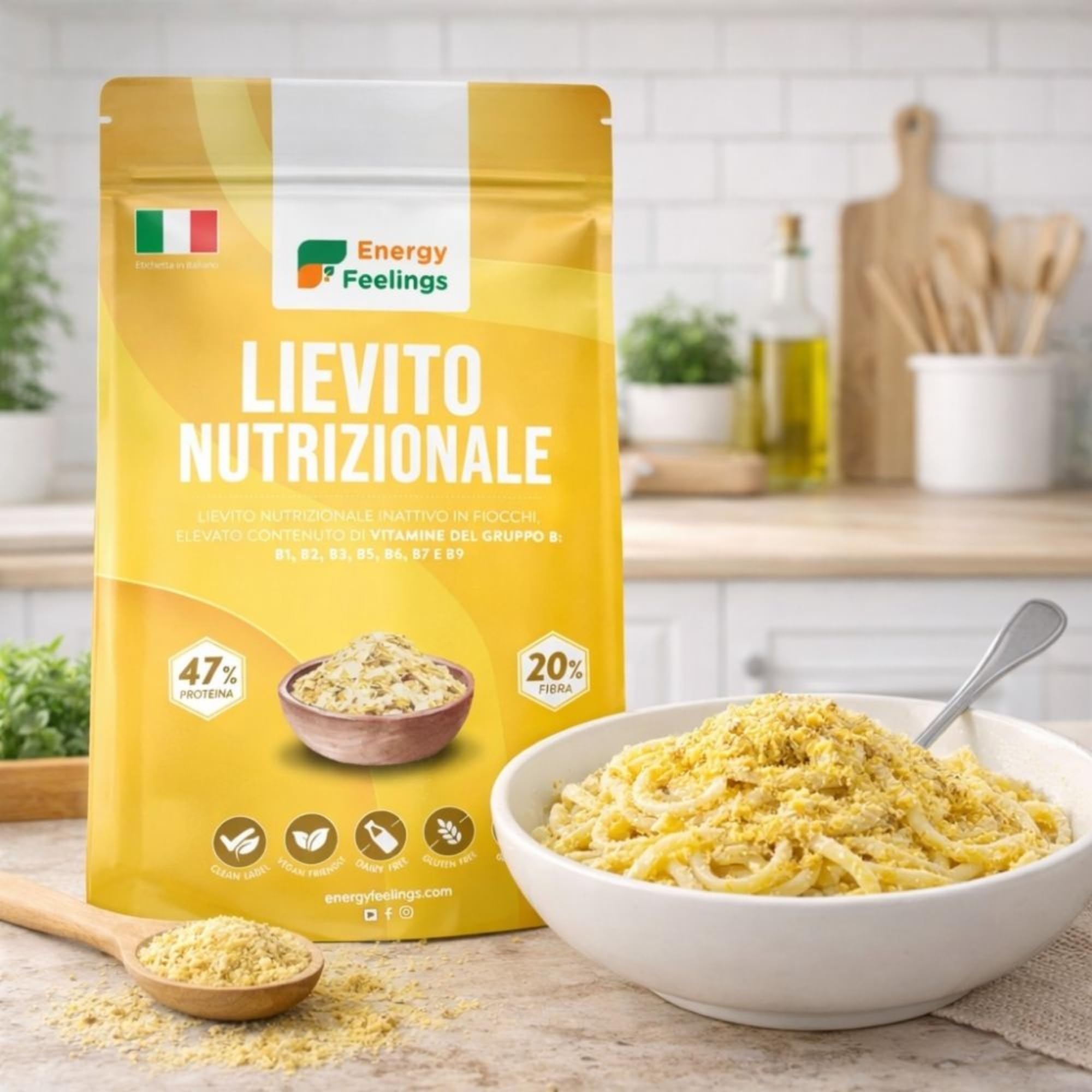 Energy Feelings Levadura Nutricional Lievito Nutrizionale in Scaglie 250 g vegano