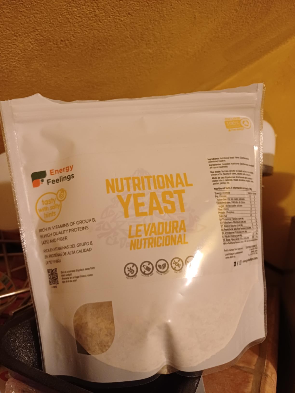 Energy Feelings Levadura Nutricional Lievito Nutrizionale in Scaglie 250 g vegano
