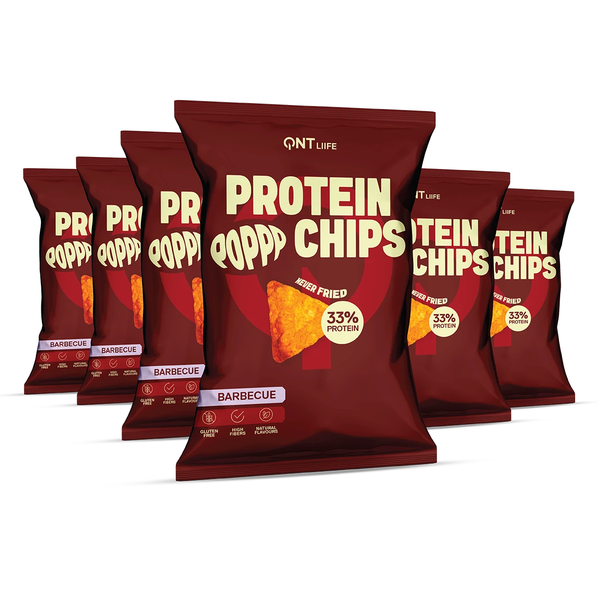 QNT Protein Bars Protein Chips snack barbecue 12 x 50 g 33% proteine