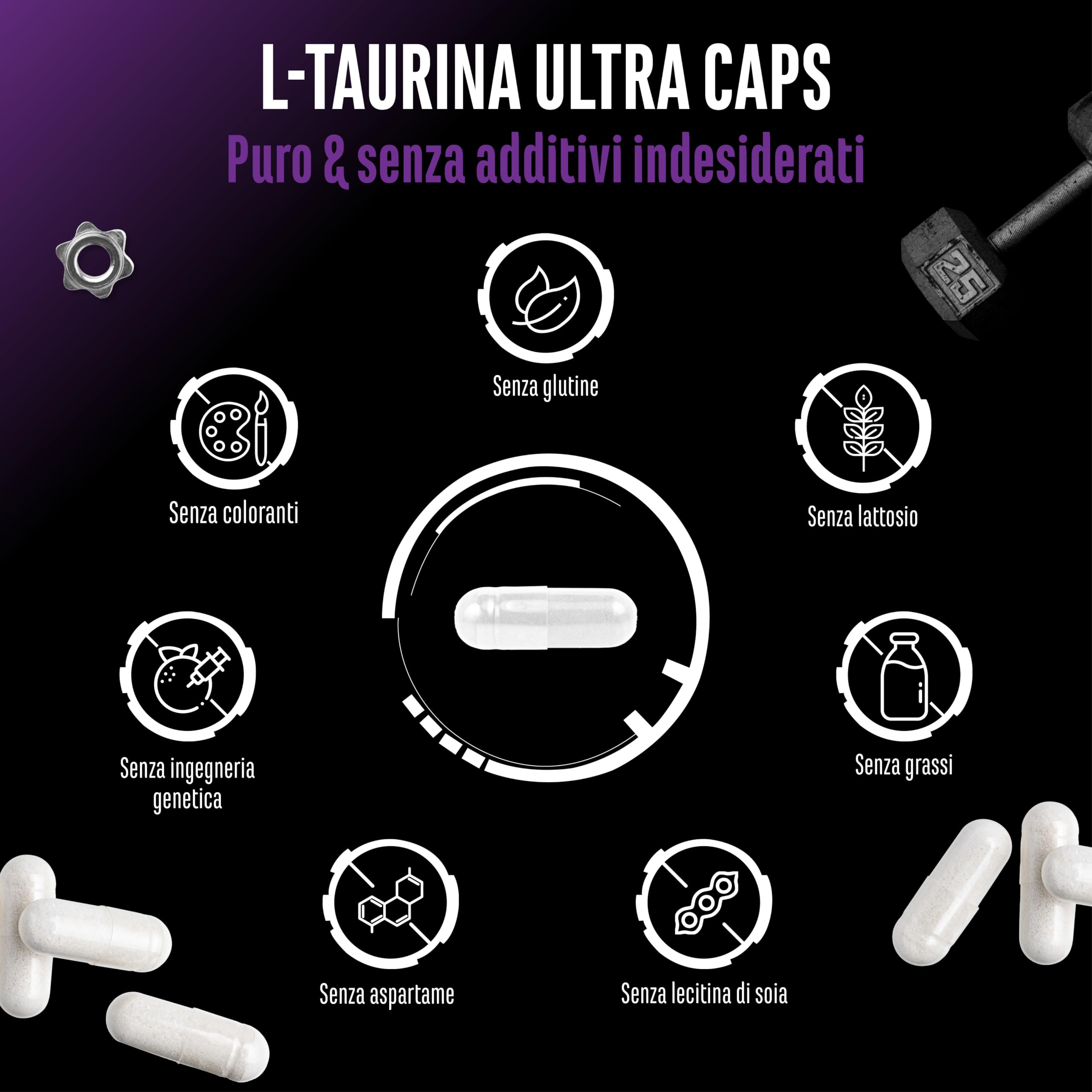Elite Amino Singles L-Taurin Ultra Caps capsule 365 da 1500 mg