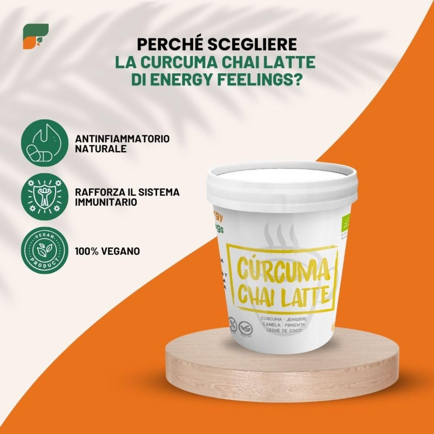 Energy Feelings Batidos Saludables Curcuma Chai Latte in polvere 250 g bio