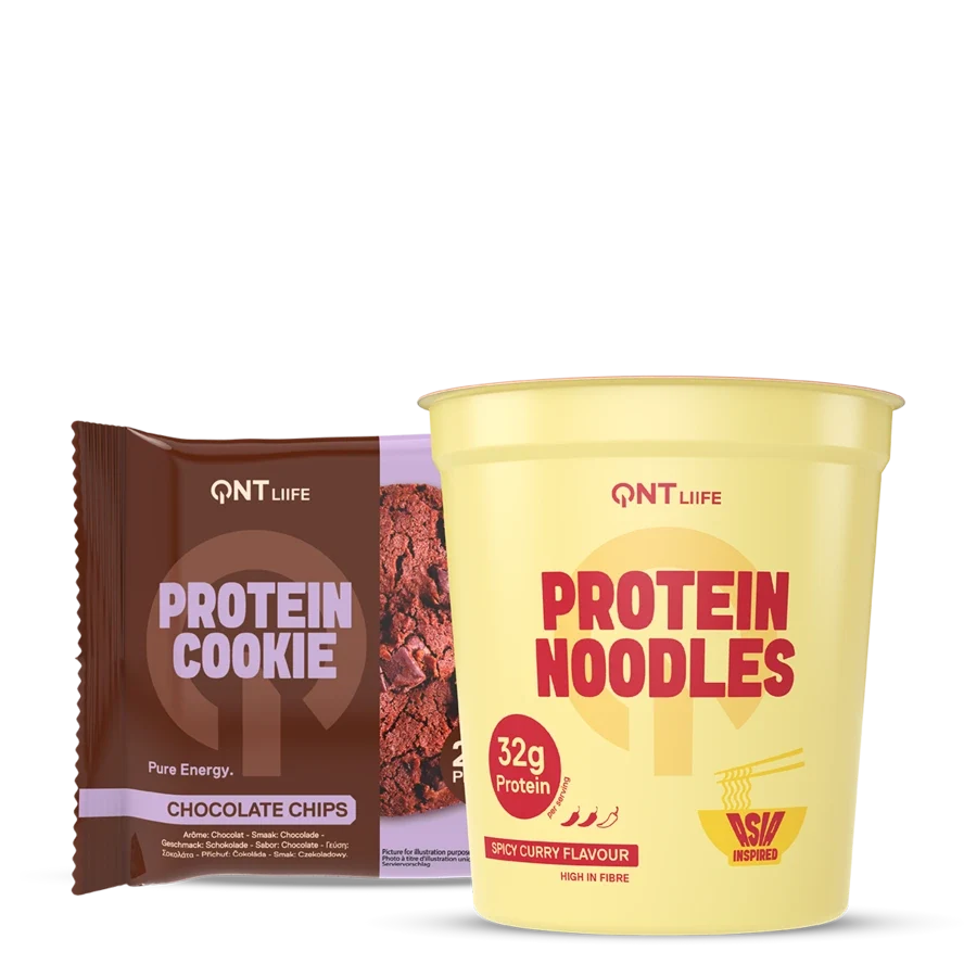 QNT Bundles Protein Noodles & Protein Cookie Pack bundle 12×66 g + 12×60 g