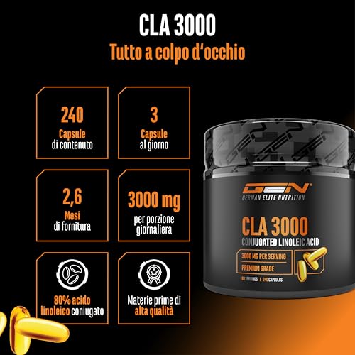 Elite Fat Burners & Cutting CLA softgel 240 capsule da 1000 mg olio di cartamo