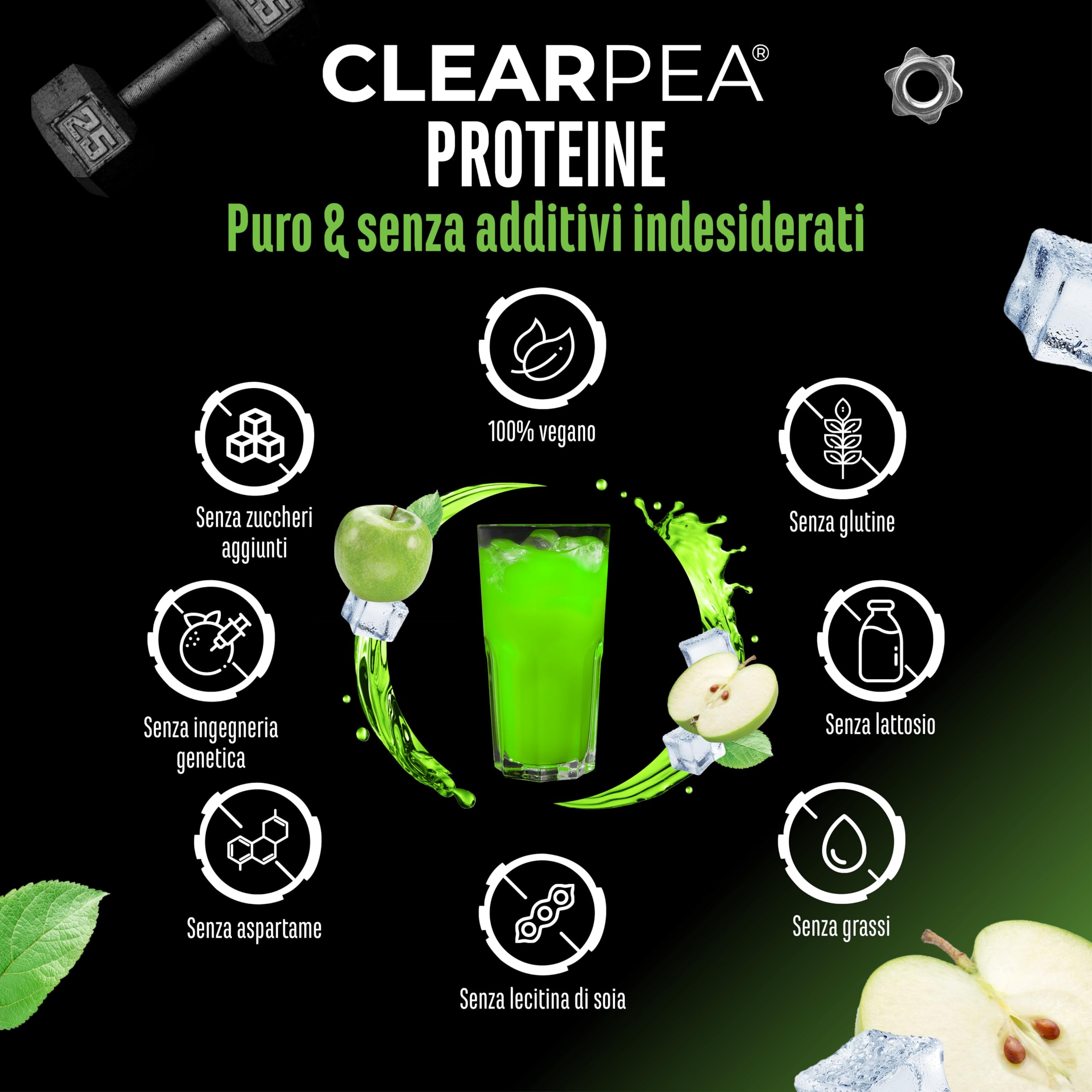 Elite Plant Protein ClearPea® proteine vegane 454 g mela verde chiare