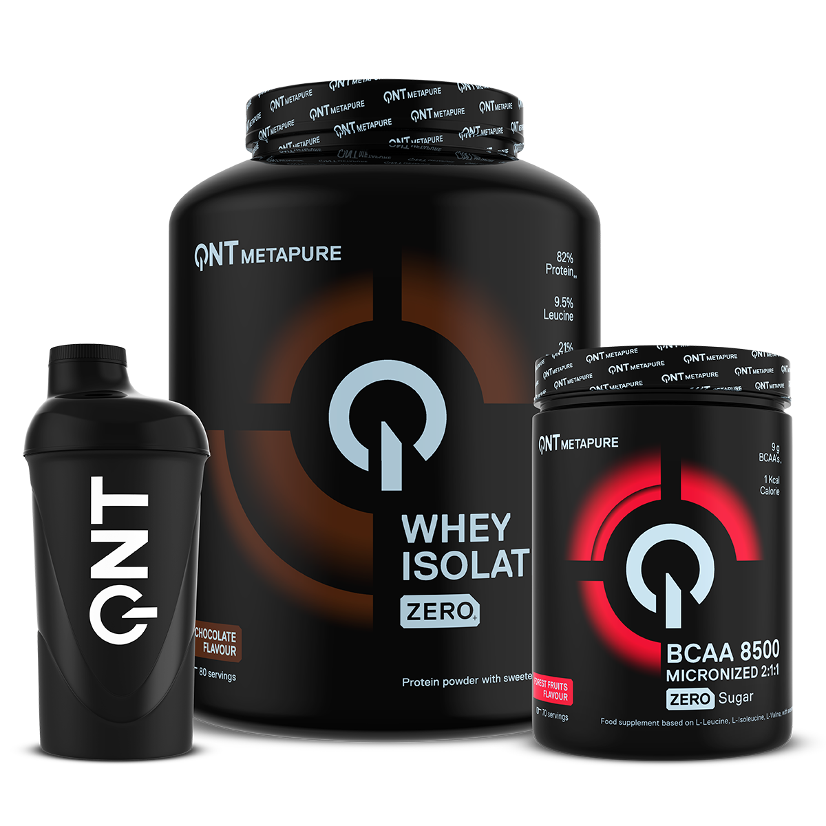 QNT Bundles Mass Gainer Pack bundle 908 g whey Belgian chocolate + BCAA Lemon 350 g