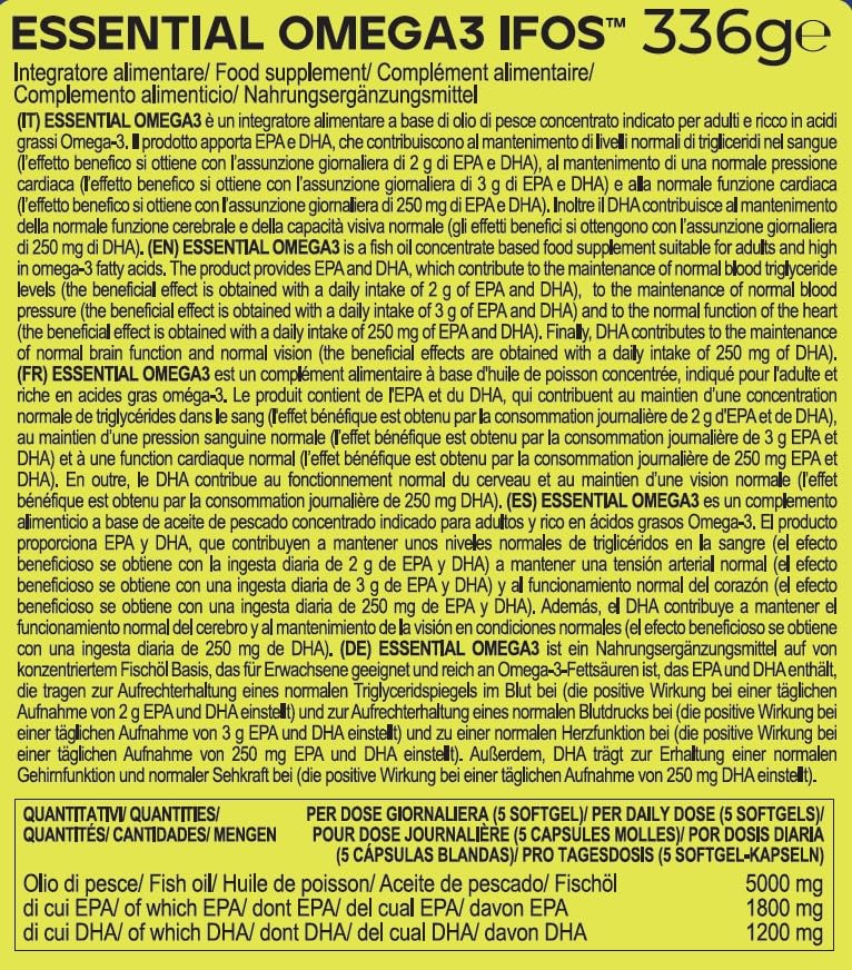 YAMAMOTO Omega-3 e Cuore e Circolazione Essential Omega-3 IFOS 240 softgel EPA DHA