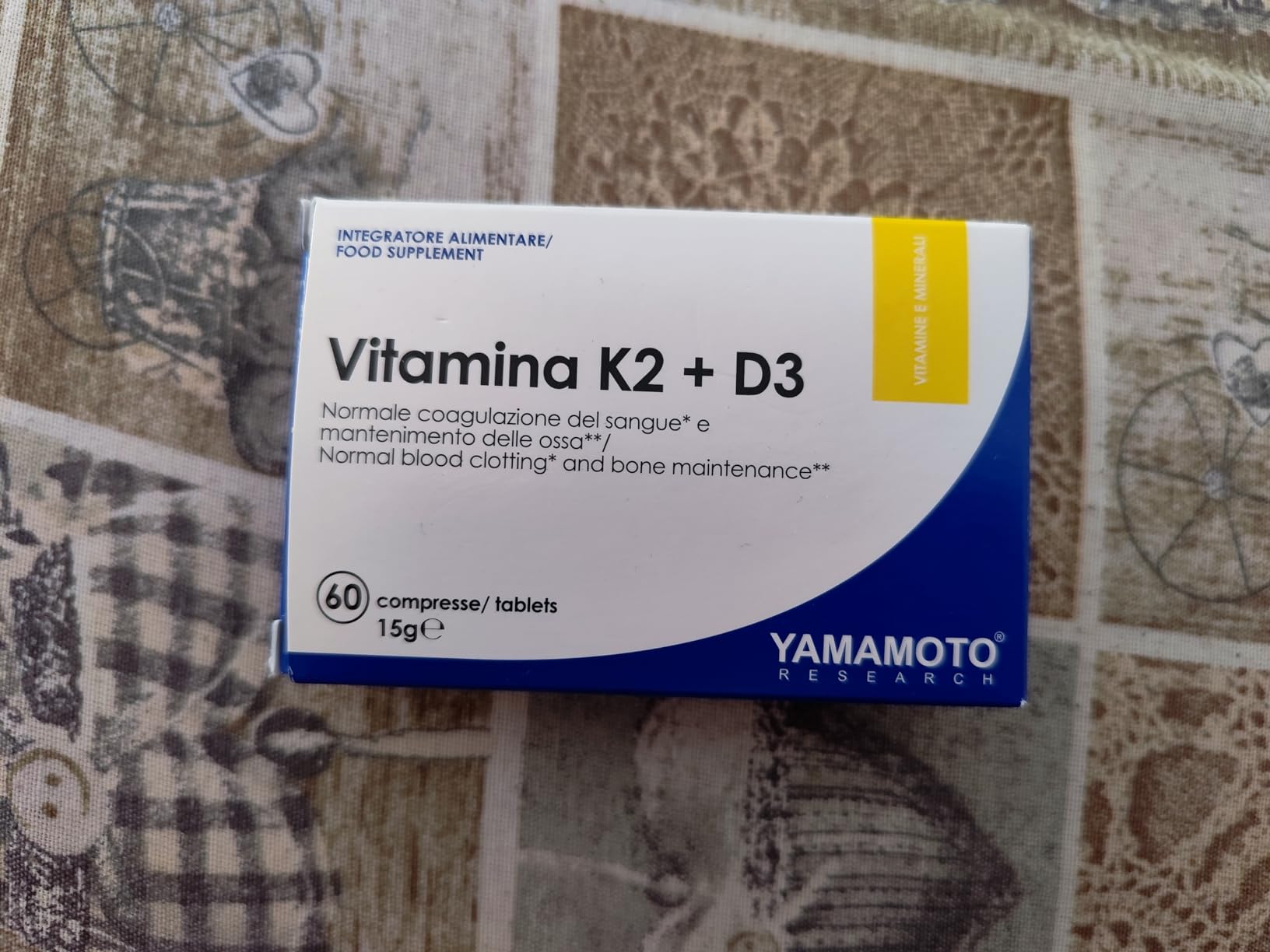 YAMAMOTO Vitamine e Minerali Vitamina K2 e D3 integratore 60 compresse alto dosaggio