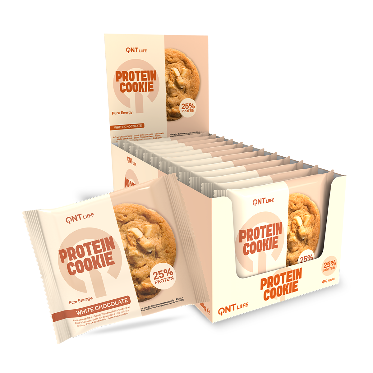 QNT Protein Bars Protein Cookie biscotto proteico 12 x 60 g