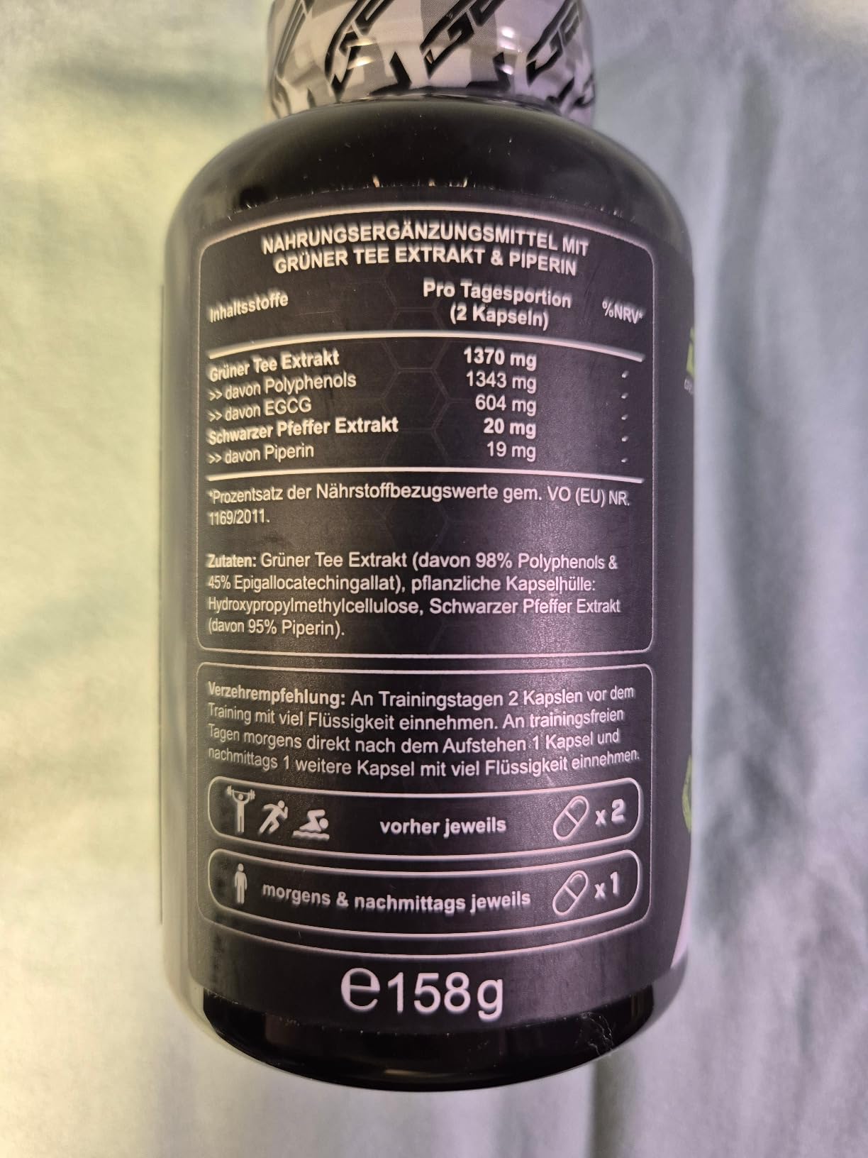 Elite Fat Burners & Cutting Green Tea Extreme integratore 180 capsule vegane