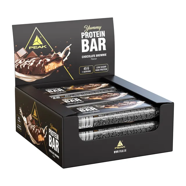 Green Peak Proteins PEAK Yummy Protein Bar barretta proteica 12 x 45 g brownie